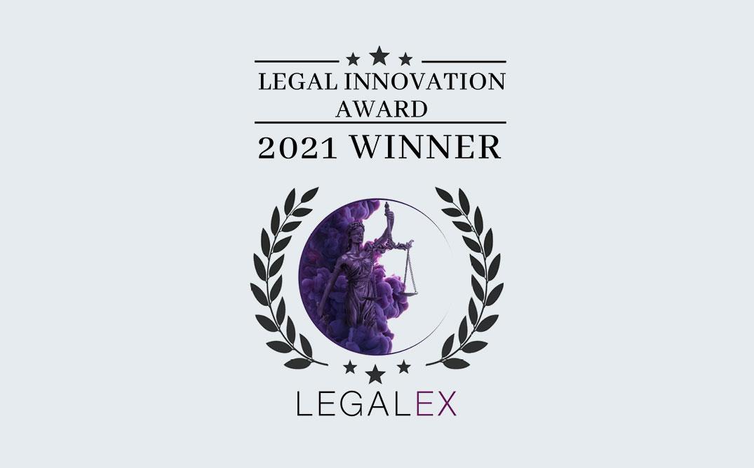 LegalEx legal innovation award badge